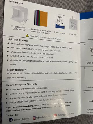 Caja de luz portátil para fotografía, marca Duclus