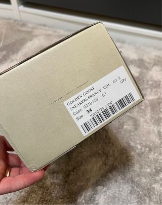 Golden Goose Sneakers Pelle Bianca Nera Taglia 34