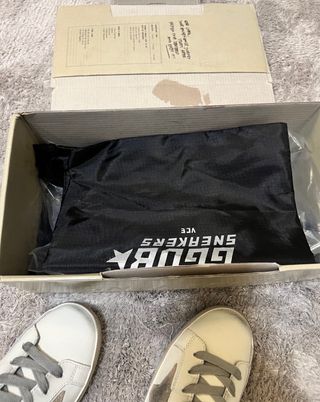 Golden Goose Sneakers Pelle Bianca Nera Taglia 34