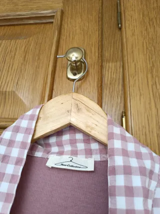 Camisa cuadros rosa y blanco sin mangas