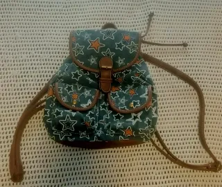 Mochila Estrellas Azul y Marrón