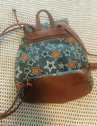 Mochila Estrellas Azul y Marrón