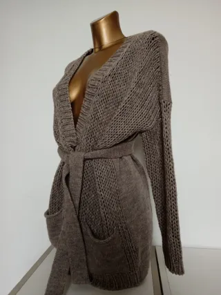 Cardigan lungo taglia S grigio