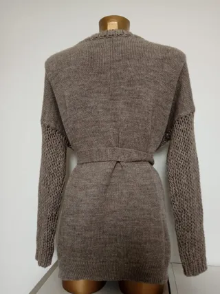 Cardigan lungo taglia S grigio