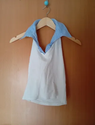 Top Verano Cuello Camisero Rayas