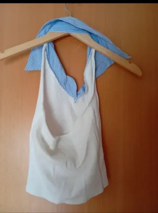 Top Verano Cuello Camisero Rayas