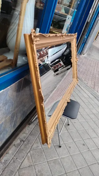 Espejo Grande Dorado Vintage 640513971
