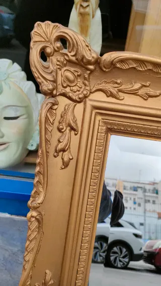 Espejo Grande Dorado Vintage 640513971