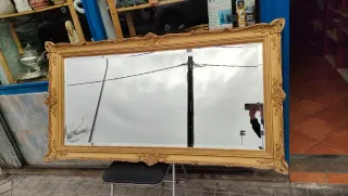 Espejo Grande Dorado Vintage 640513971