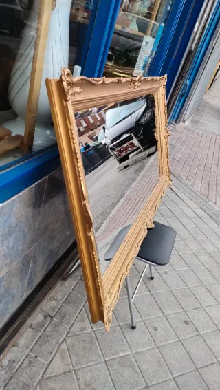 Espejo Grande Dorado Vintage 640513971