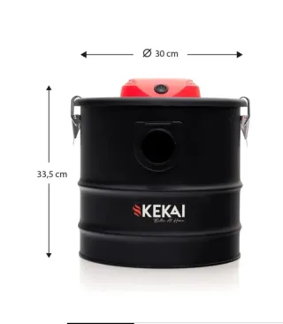 KEKAI KT1200 - Aspirador de Cenizas 1200 W Acero