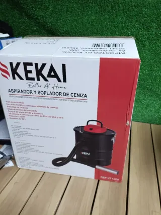 KEKAI KT1200 - Aspirador de Cenizas 1200 W Acero