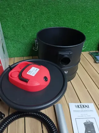 KEKAI KT1200 - Aspirador de Cenizas 1200 W Acero