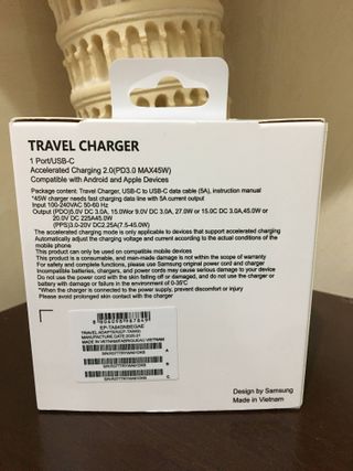 Adaptador Samsung 45W Super Fast Charging cable