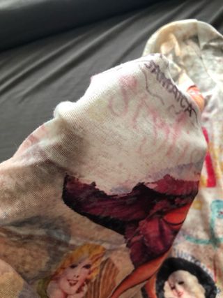 Camiseta manga larga estampada mujer