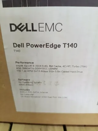 DELL PowerEdge T140 servidor 3,5 GHz 8 GB Torre