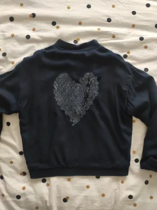 Chaqueta niña Pilar Batanero corazón lentejuelas