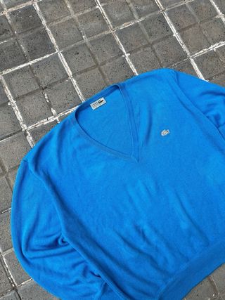 1980s Jersey cuello pico Lacoste Tenis Vintage