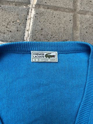 1980s Jersey cuello pico Lacoste Tenis Vintage