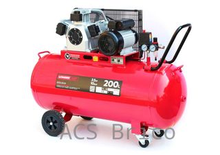 Compresor de Aire Silencioso 200L - 3,5 Hp - 2 Salidas - 09346 - Mader