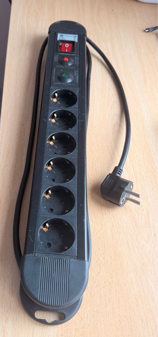 Regleta 6 enchufes con interruptor