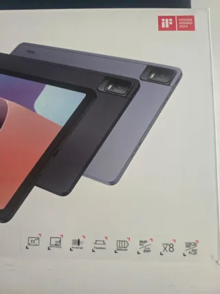 Funda tablet azul con soporte lápiz