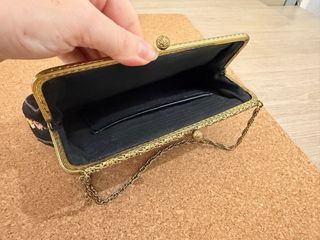 Bolso vintage floral needlepoint 1950s