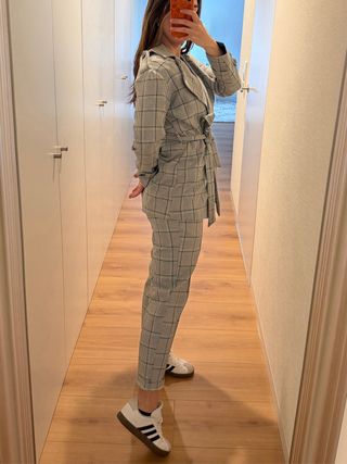 Conjunto americana y pantalón cuadros Primark