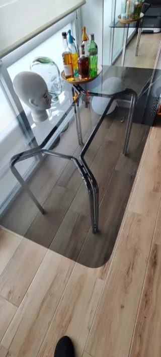 Gambe per tavolo da pranzo vintage anni '70 stile Space Age