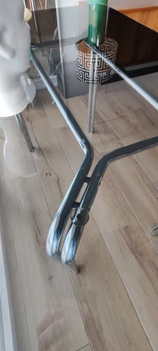 Gambe per tavolo da pranzo vintage anni '70 stile Space Age