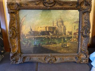dipinto d'epoca raffigurante una veduta di Venezia