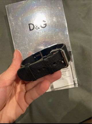 Pulsera D&G Negra y Plateada