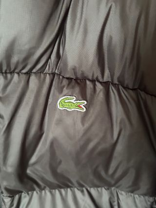 Chaquetón Lacoste negro original con capucha