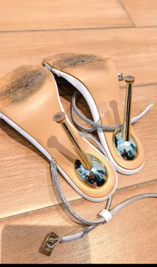 Sandali bianchi con strass