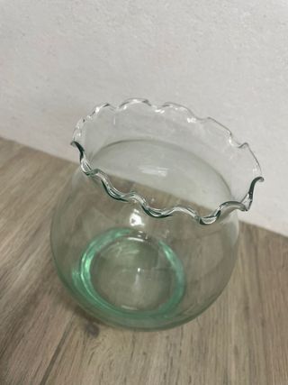 Jarrón cristal tipo pecera pequeño