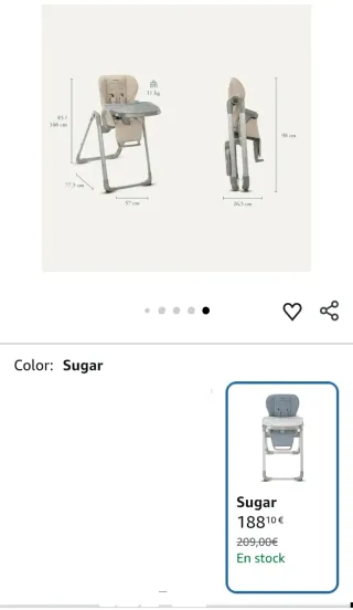 Trona Inglesina My Time Unisex Sugar