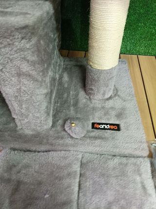 Feandrea Árbol para Gatos, Torre de Juegos 67 cm, S, Casa para Gatos de hasta 3 kg, Plataforma Grande, 2 Cuevas, Rascador, Gris Claro PCT611W01