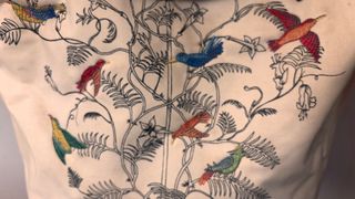 Bolso Mini Longchamp Beige con Estampado de Pájaro