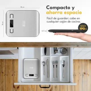 Báscula Cocina Digital LEBENLANG Recargable USB