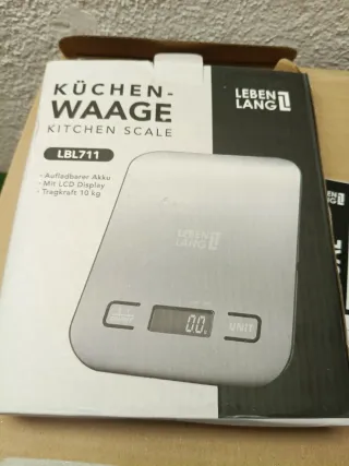 Báscula Cocina Digital LEBENLANG Recargable USB