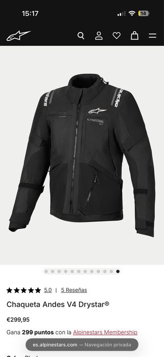 Chaqueta Alpinestars Andes V4 Moto