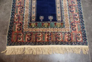 Tappeto Kayserie Turco in Lana Multicolore Blu