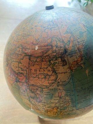 Globo Terraqueo Paluzie Antiguo Industrial Años 60