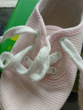Zapatillas lona niña rosa