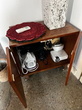 Mesita auxiliar vintage madera maciza