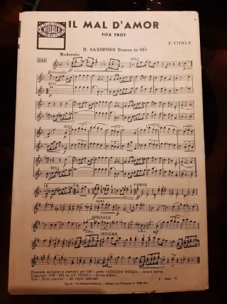 Spartiti musicali d'epoca Vidale Arona