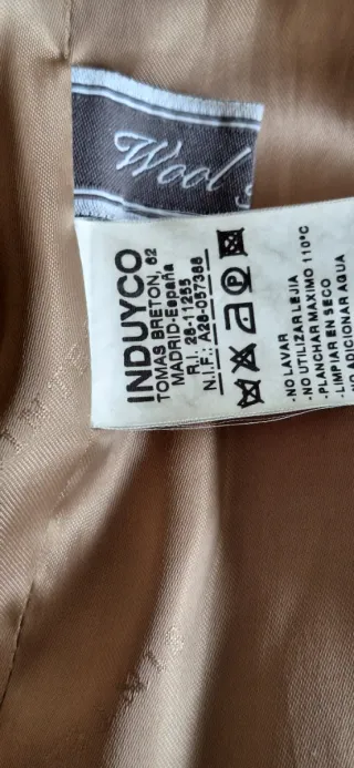 Abrigo clásico lana beige