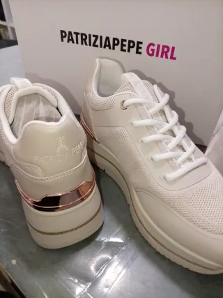 Sneakers Patrizia Pepe Beige Oro n 34