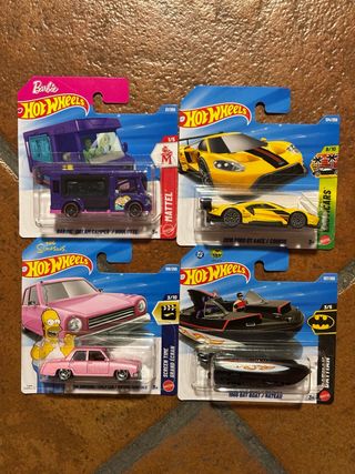 Hot Wheels: Barbie, Simpsons, Ford GT, Batboat