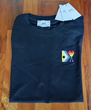T-shirt Ami Paris nera Taglia L